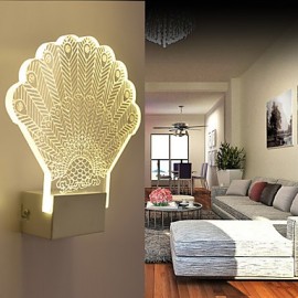 Applique acrylique PVC lampe lumière LED/ampoule incluse moderne/contemporain métal 220V 5 10 L23 * H24 * W5CM