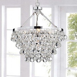 MAX : 60 W Lustres traditionnels/classiques en métal chromé cristal Salon/Chambre/Salle à manger/Salle d'étude/Bureau/Entrée/Couloir