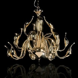 Lustre moderne 18 lumières LED G4 plaqué or/ampoule incluse/salon/chambre à coucher