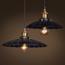 Lampes suspendues rétro classiques de Style européen, luminaire artistique en métal pour salle à manger, ampoule de 40w de diamètre 35CM