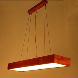 Pendentif de balcon de salle à manger de bureau LED en bois massif haut de gamme Simple