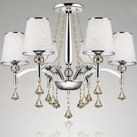 Lustres modernes/contemporains en métal chromé cristal 40w, chambre à coucher/salle à manger/salle d'étude/bureau/couloir