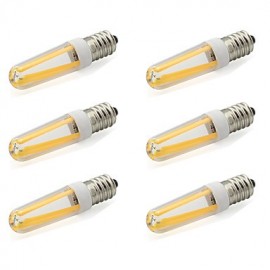 4W E14 LED à deux broches T 4 COB 380 lm Blanc Chaud / Blanc Froid V 6 pcs
