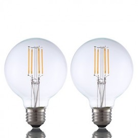 Ampoules à Filament LED 3,5W E26 G25 4 COB 350 lm Blanc Chaud Intensité Variable V 2 pcs