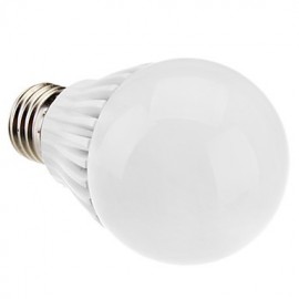 E27 5W 350-380LM 5800-6500K Lumière blanche naturelle Ampoule LED à coque blanche (110-240V)
