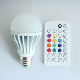 1 pièces E26/E27 9W 550LM A60 variable/contrôlé par la musique/télécommandé/ampoule Globe LED RVB décorative