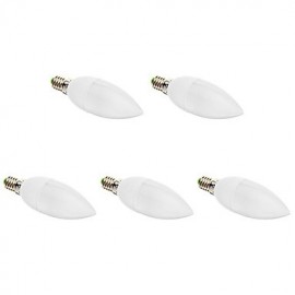 Bougies LED 3W E14 15 SMD 2835 200 lm Blanc Chaud 5 pcs
