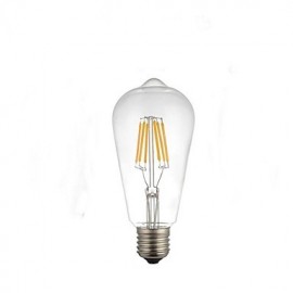 6W E26/E27 Ampoules Globe LED ST64 4 LED Haute Puissance 220-280 lm Blanc Chaud Décoratif 1 pcs