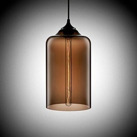 Lampe suspendue design bouteille, 1 lumière, peinture concise sur fer