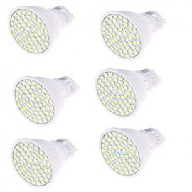 Projecteur LED GU10 5W, blanc chaud/blanc 3000K /6000K 450lm 80-SMD2835 (AC220V), 6 pièces
