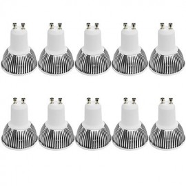 Spot LED 3W GU10 MR16 1 COB 380LM lm Blanc Chaud / Blanc Froid Intensité Variable / Décoratif / 10 pcs