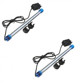 pièces 30CM 27SMD 2835 Aquarium réservoir de poissons étanche bleu/blanc/multicolorLED barre lumineuse Submersible vers le bas lampe