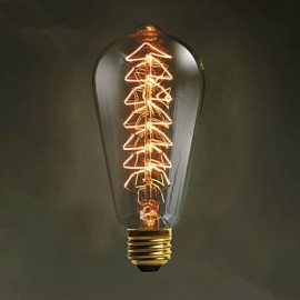 Source de lumière créative Edison pour arbre de Noël E27 40W ST64