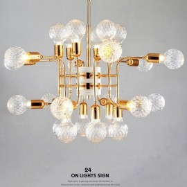 Lampe de lustre moderne/contemporain à 4 niveaux, 24 lumières, pour salon, salle à manger, chambre à coucher, lumière LED