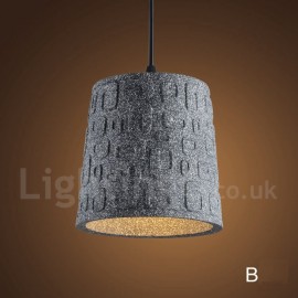 Rétro / Vintage Concrte 1 Lumière Suspension pour Salle à manger Salon Chambre Lampe