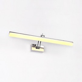 LED intégrées chromées modernes/contemporaines pour ampoule LED incluse, lumière ambiante, éclairage mural pour salle de bain