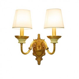 E12/E14 Simple Country traditionnel/classique en laiton caractéristique pour ampoule de Style Mini incluse appliques murales Uplight applique murale K
