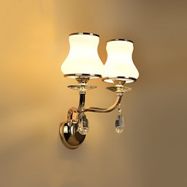 Caractéristique galvanisée moderne/contemporaine E14 pour appliques murales CrystalAmbient Light
