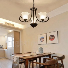 Lustres en métal intégrés à 3 lumières rustiques/Lodge LED pour salon, salle à manger et chambre à coucher
