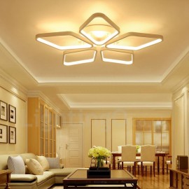 5 lumières LED modernes/contemporaines intégrées pour salon, salle à manger, chambre à coucher, montage encastré en métal