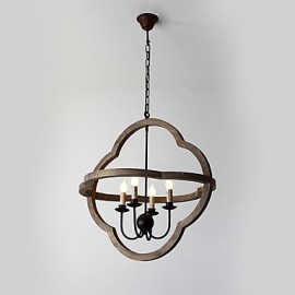 Vintage métal américain industriel Loft peinture couleur lustre en bois lampe pour l'intérieur/hôtel/café/décorer la lampe à suspension