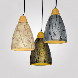 1 Light Cement Modern / Contemporary Pendant Light Ceiling Lamp for Living Room, Study, Kitchen, Bedroom, Dining Room