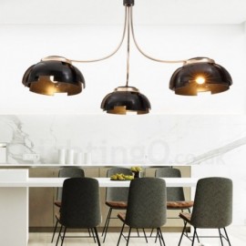 Lustre moderne/contemporain à 3 lumières en acier avec abat-jour en acrylique pour salon, salle à manger, chambre à coucher, hôtel