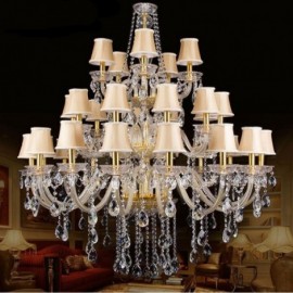 Lustre en cristal européen avec plafonnier de Villa à 32 lumières