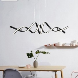 Lampe suspendue minimaliste en aluminium, plafonnier minimaliste en spirale