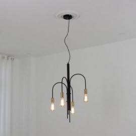Lustre en fer moderne Simple suspension en fer salle à manger