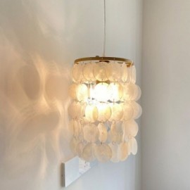 Lampe suspendue moderne Capiz, mini plafond suspendu contemporain, éclairage de salle à manger
