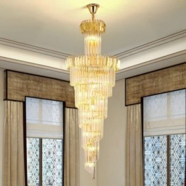 Lampe suspendue scintillante, grand plafonnier pour hall d'entrée