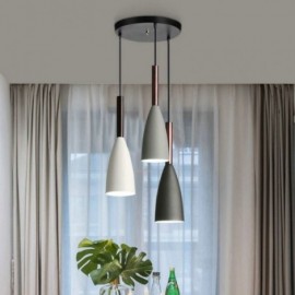Lampe suspendue moderne et Simple à trois lumières, luminaire créatif en aluminium, luminaire artistique, café et Bar