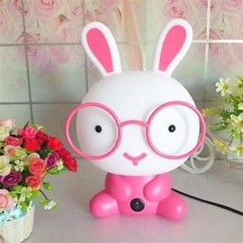 MT001 Veilleuse Dessin Animé Lapin Résine Plastique Rose